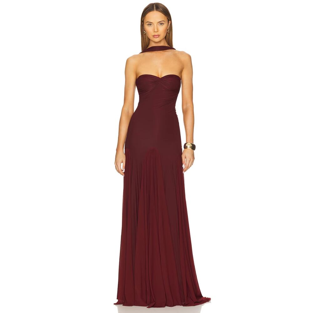Deme by Gabriella Berta Dress in Burgundy Women's Small Prom Wedding